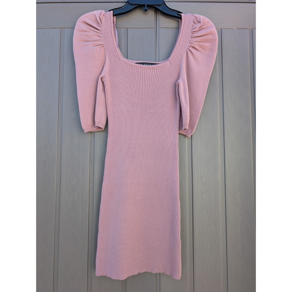 Women's Gray Hyfve Best Of Times Ribbed Dusty Rose ‎ Sweater Dress Medium